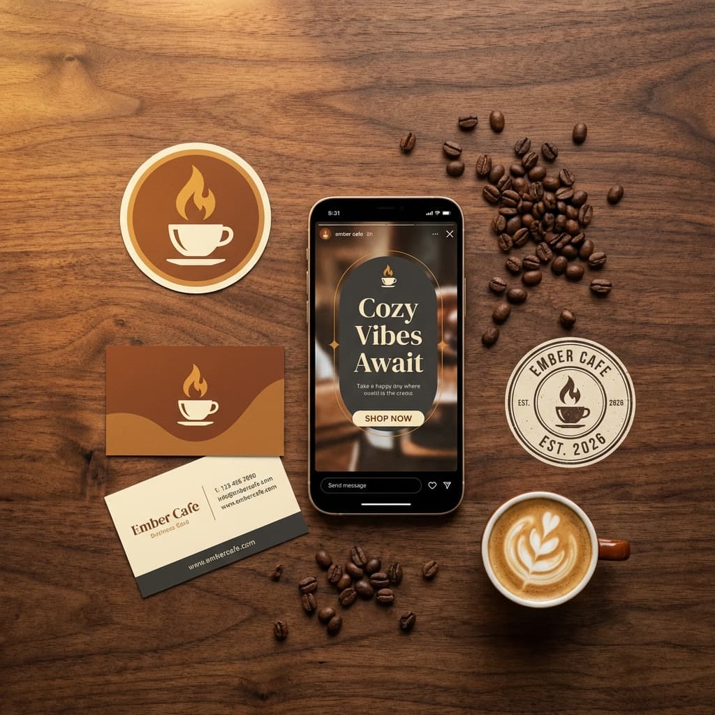 Ember Cafe - Brand Kit Preview